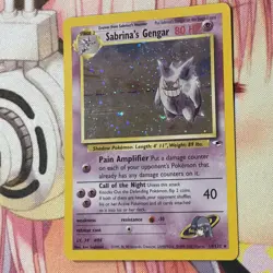 Pokemon TCG Sabrina's Gengar Gym Challenge Holo Rare 14/132 Unlimited 80 HP Card - Image 3