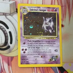 Pokemon TCG Sabrina's Gengar Gym Challenge Holo Rare 14/132 Unlimited 80 HP Card - Image 4