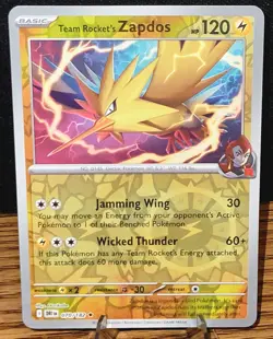 Team Rocket's Zapdos Pokemon Destined Rivals 70/182 Rare Reverse Holo - NM - Image 1