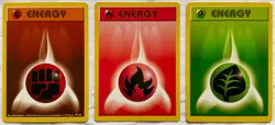 Pokemon 1st EDITION SHADOWLESS Energy Cards #97-102 - 6 Card Lot - NM to Mint! - Image 3