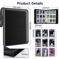 Card Binder 9 Pocket, 900 Pockets Trading Card Holder Compatible with Game Ca... - Image 3