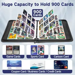 Card Binder 9 Pocket, 900 Pockets Trading Card Holder Compatible with Game Ca... - Image 4