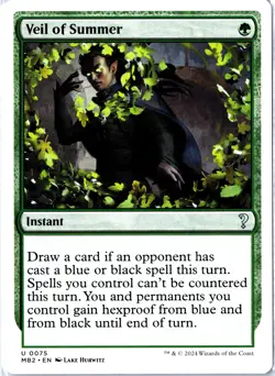 MAGIC TG: Mystery Booster 2 #75 Veil of Summer (White Border)- Uncommon.M2A - Image 1