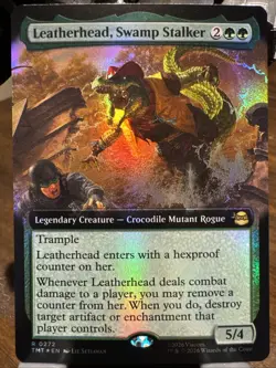 Leatherhead, Swamp Stalker Extended Art FOIL NM Teenage Mutant Ninja Turtles MTG - Image 1