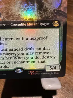 Leatherhead, Swamp Stalker Extended Art FOIL NM Teenage Mutant Ninja Turtles MTG - Image 4