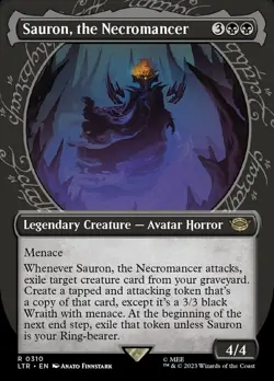 MTG - Mint Sauron, the Necromancer *Showcase Foil* The Lord of the Rings 0310 - Image 1