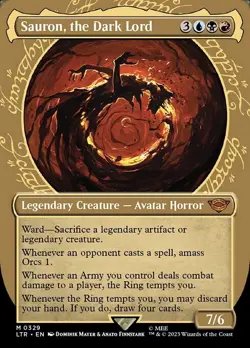 MTG - Mint Sauron, the Dark Lord *Showcase Foil* The Lord of the Rings 0329 - Image 1