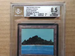 Tropical Island German BGS 8.5 NM-MT+ [FBB Revised Edition] Mtg Free Priority! - Image 2