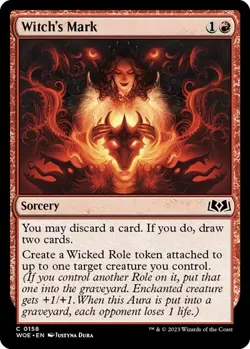 Witch's Mark (Foil) 158 MTG NM - Wilds of Eldraine - Image 1