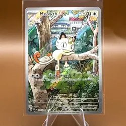 Meowth 106/094 Illustration Rare Phantasmal Flames Pokemon NM - Image 1