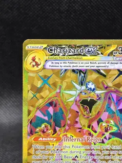 Pokemon TCG Charizard EX Hyper Rare Holo Card 228/197 Sv03: Obsidian Flames Gold - Image 2