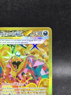 Pokemon TCG Charizard EX Hyper Rare Holo Card 228/197 Sv03: Obsidian Flames Gold - Image 3