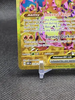 Pokemon TCG Charizard EX Hyper Rare Holo Card 228/197 Sv03: Obsidian Flames Gold - Image 5