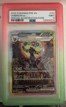 Pokemon Umbreon ex 161/131 Prismatic Evolutions PSA 9 Special Illustration Holo - Image 1