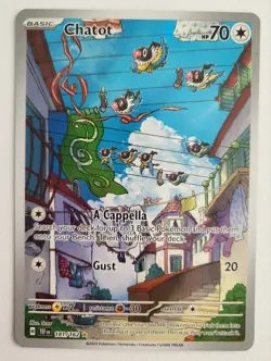 Pokemon Chatot 181/162 SV05 Temporal Forces Holo Illustration Rare Full Art 70HP - Image 1