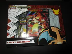 Brand NEW Lance's Charizard V Celebrations Collection Pokemon Box Evolving Skies - Image 1