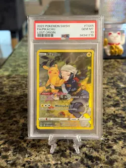 Pokemon Pikachu Full Art TG05 2022 Lost Origin Trainer Gallery PSA 10 GEM MINT - Image 1