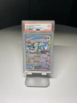 Pokemon Vaporeon ex PSA 9 Double Rare Holo Sv: Prismatic Evolutions 023/131 2025 - Image 1