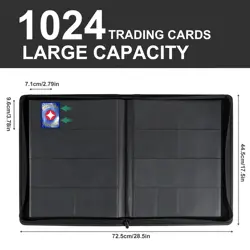 Premium Card Binder 16 Pocket, PU Cover Trading Card binder for 1000+ Cards, ... - Image 2