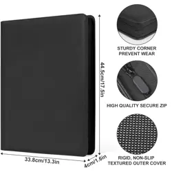 Premium Card Binder 16 Pocket, PU Cover Trading Card binder for 1000+ Cards, ... - Image 5