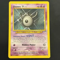 Pokemon Vintage Non-Holo Rare Unown [W] 29/105 Neo Destiny Wotc - Image 1