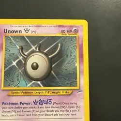 Pokemon Vintage Non-Holo Rare Unown [W] 29/105 Neo Destiny Wotc - Image 3