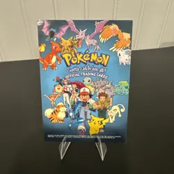 1999 Topps Pokemon Series 1 TV Animation Checklist Black Logo - Image 1