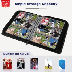Card Binder 9 Pocket, Trading Card Binder with Card Display Design, 720 Doubl... - Image 4