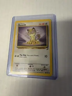 Pokemon TCG Meowth Base Set 2 Common Regular 080/130 English - Image 1