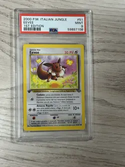 PSA 9 Mint 1st Edition 2000 Eevee #51 Jungle ITALIAN! Pokemon - Image 1