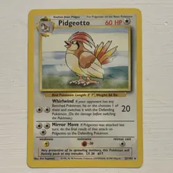 Pokemon TCG Pidgeotto Base Set Uncommon Regular 22/102 Stage 1 60 HP 1999 - Image 1