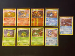 Diamond and Pearl 2007 Starter Pokemon Card Evolution Set Lot - Image 1
