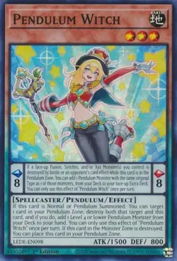 Pendulum Witch LEDE-EN098 Legacy of Destruction 1st Edition Super Rare Yugioh NM - Image 1
