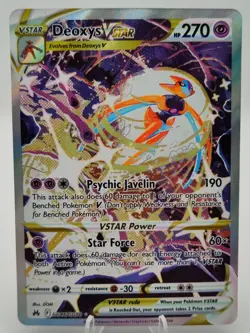 Pokemon Deoxys VSTAR Ultra Rare Full Art Holo Card GG46/GG70 Crown Zenith - Image 1