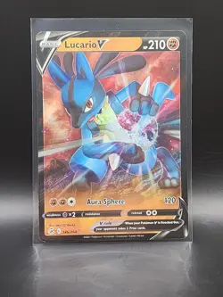 Lucario V 146/264 Fusion Strike NM Full Art Ultra Rare Pokemon Card - Image 1