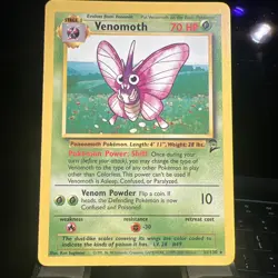 Pokemon TCG Venomoth Base Set 2 Holo Unlimited Rare Card 31/130 - Image 1