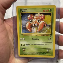 Pokemon PARAS 85/130 - VINTAGE WOTC Pokemon Card - BASE SET 2 - NM/MT Common TCG - Image 1