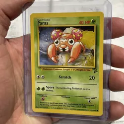 Pokemon PARAS 85/130 - VINTAGE WOTC Pokemon Card - BASE SET 2 - NM/MT Common TCG - Image 2