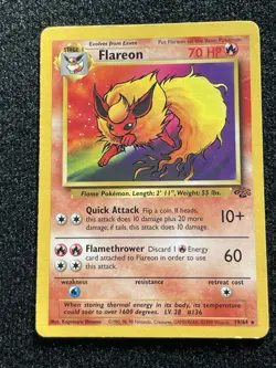 Flareon 19/64 Jungle Regular LP Vintage Pokemon Card - Image 1