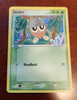 Seedot Pokemon Card, Crystal Guardians Set 60/100 - Image 1