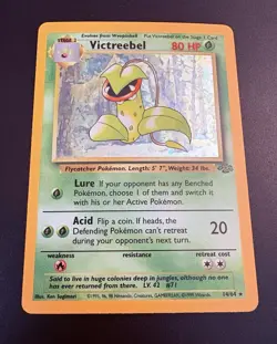 Pokemon Victreebel Holo Foil 14/64 Jungle Set Rare 1999 Trading Card Unplayed - Image 1