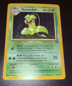 Pokemon Victreebel Holo Foil 14/64 Jungle Set Rare 1999 Trading Card Unplayed - Image 3
