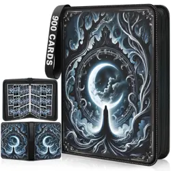 Card Binders 9 Pocket with 900 Pockets,Premium Zipper Case with 50 Removable ... - Image 1
