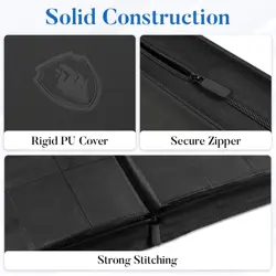 Premium Zip Card Binder 12 Pocket, 912 Pockets Trading Card Binder, PU Zipper... - Image 2