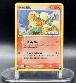 Growlithe 55/92 Stamped Pokemon Legend Maker 2005 Vintage Reverse Holo MP/LP - Image 2