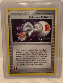 Pokemon Retriever 84/109 EX Team Rocket Returns Reverse Holo Stamp NP/NM - Image 1