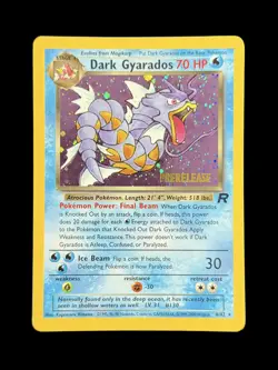 Pokemon TCG Dark Gyarados 8/82 Prerelease Team Rocket Set NM/Mint WOTC Vintage - Image 1