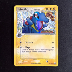 Pokemon Totodile 67/101 Dragon Frontiers Reverse Holo Common 40HP Basic English - Image 1
