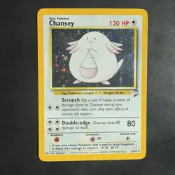 Pokemon Vintage Holo Chansey 3/130 Base 2 WotC Rare - Image 1