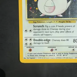 Pokemon Vintage Holo Chansey 3/130 Base 2 WotC Rare - Image 5